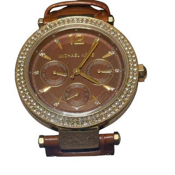 Michael Kors MK2546 Parker Brown Dial Croc Band Women's Watch NEW $225 - Picture 10 of 10